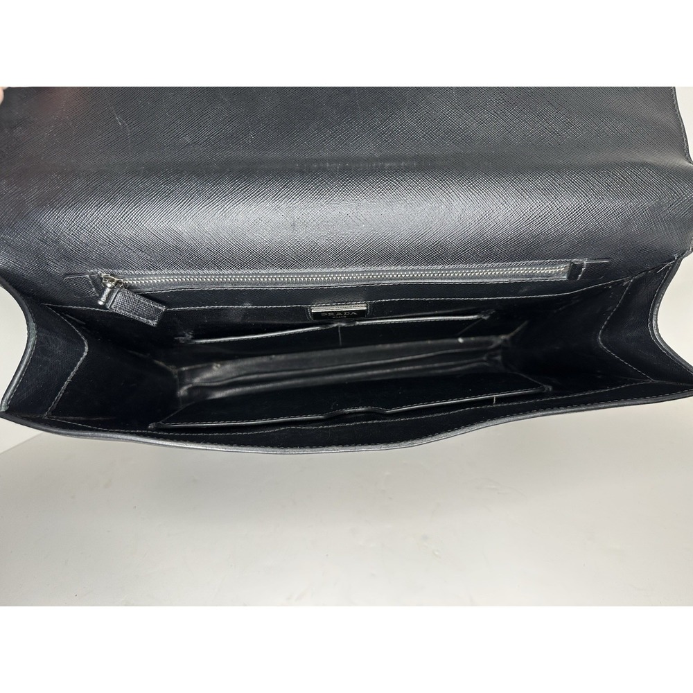 Prada, Black Leather‎ Briefcase/Document Bag - Picture 12 of 14
